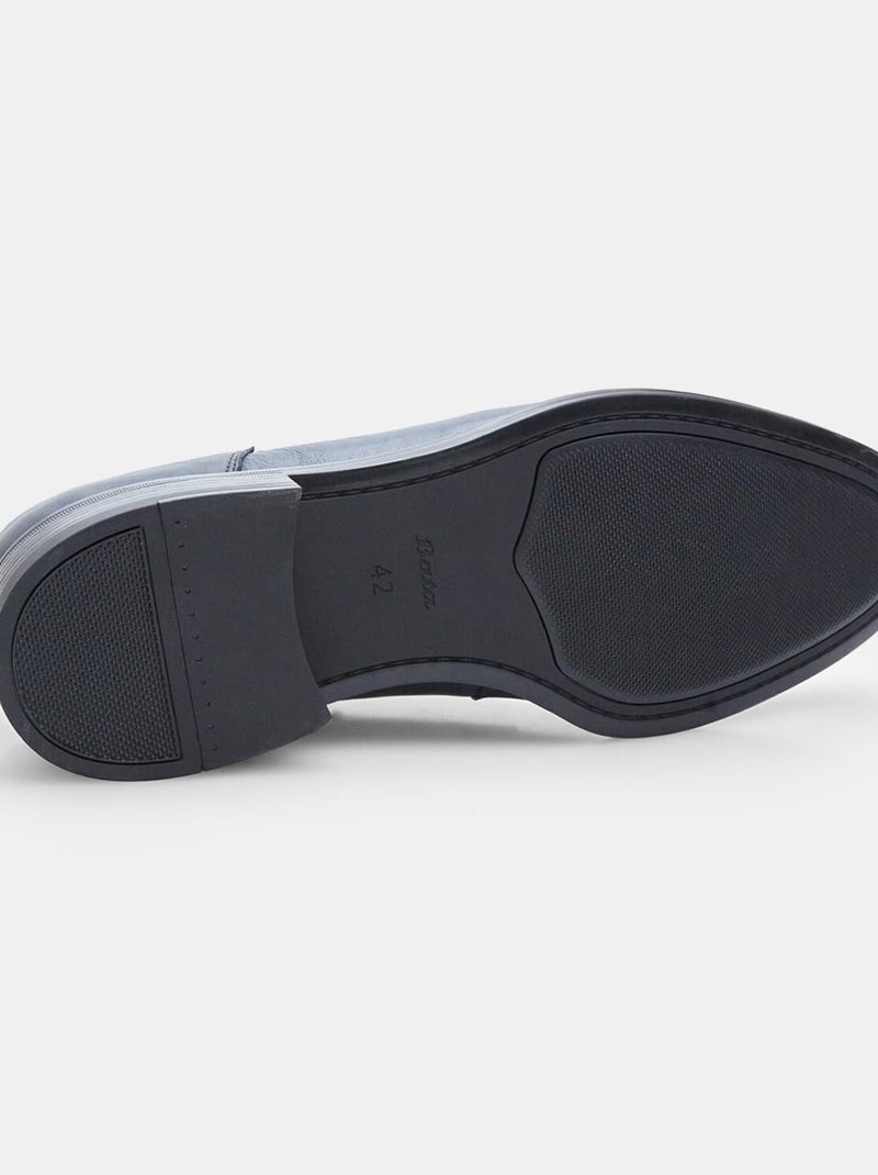 Derbies en cuir Bata 24H Bleu - Kiabi