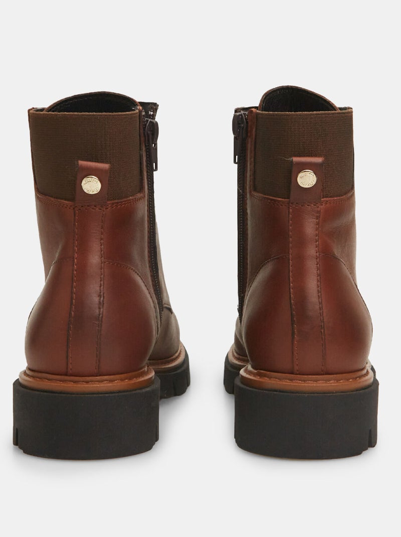 Derbies en cuir BATA Marron - Kiabi