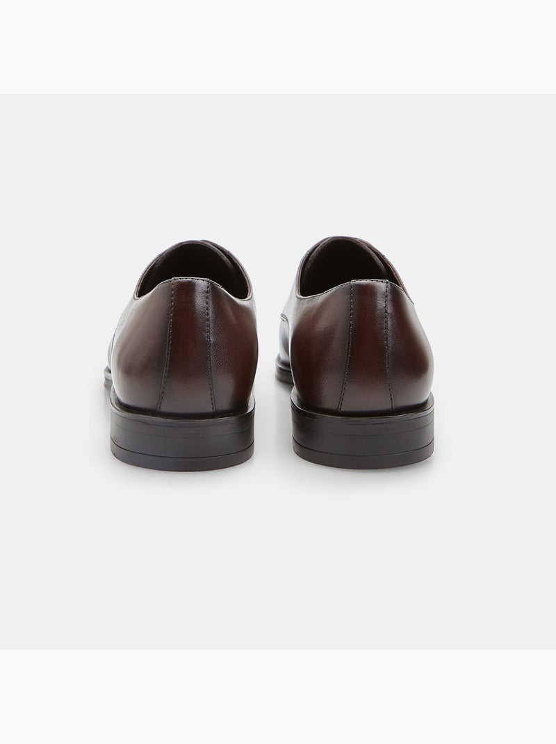 Derbies en cuir Bata Marron - Kiabi