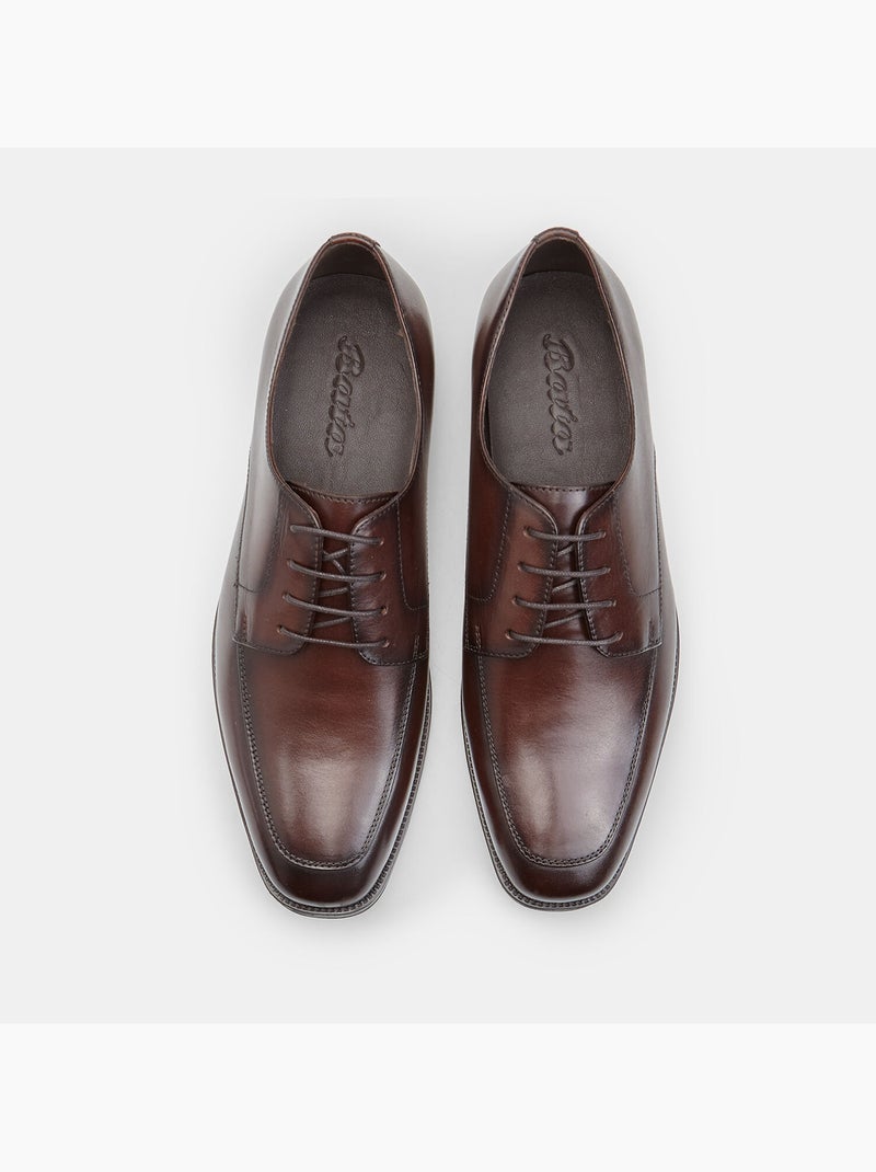 Derbies en cuir Bata Marron - Kiabi