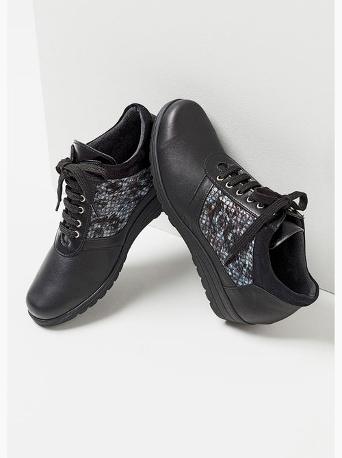 Derbies en cuir fantaisie façon reptile - AFIBEL - Kiabi