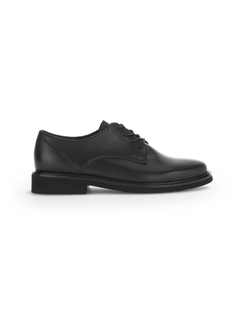 Derbies  en cuir lisse Gabor Noir Noir - Kiabi