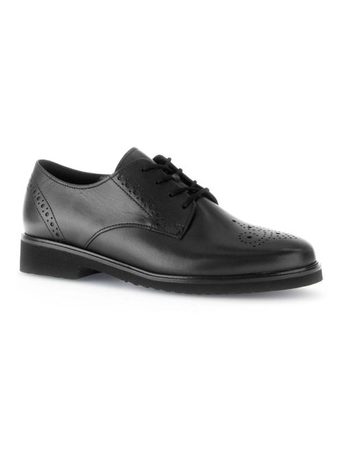 Derbies  en cuir lisse - Kiabi