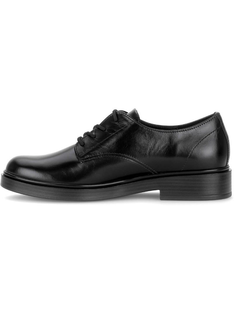 Derbies  en cuir lisse Noir - Kiabi