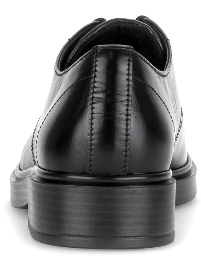 Derbies  en cuir lisse Noir - Kiabi
