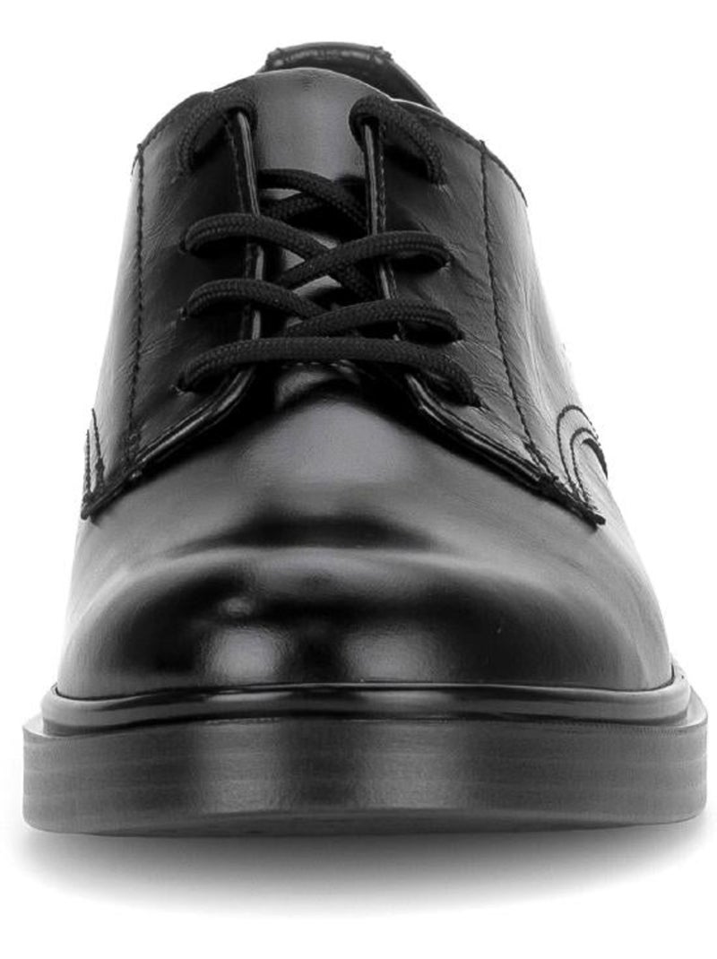 Derbies  en cuir lisse Noir - Kiabi