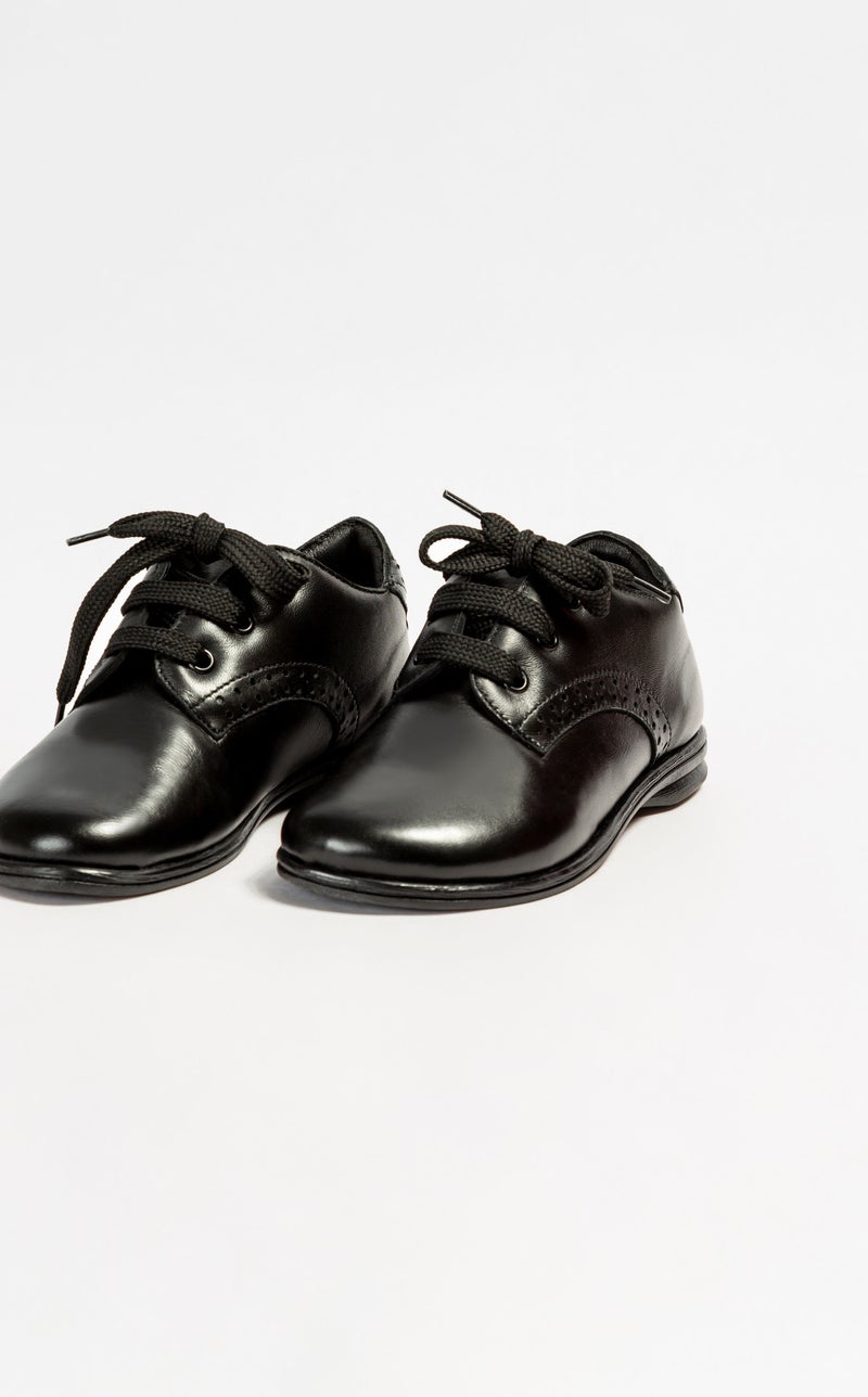 Derbies En Cuir Noir - Kiabi