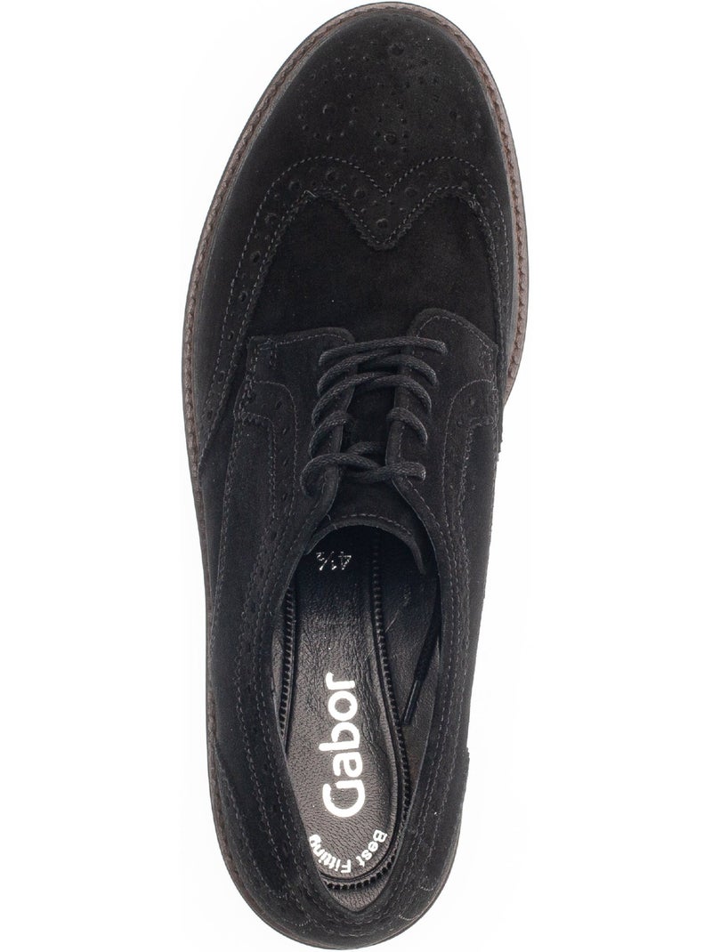 Derbies  en cuir Noir - Kiabi