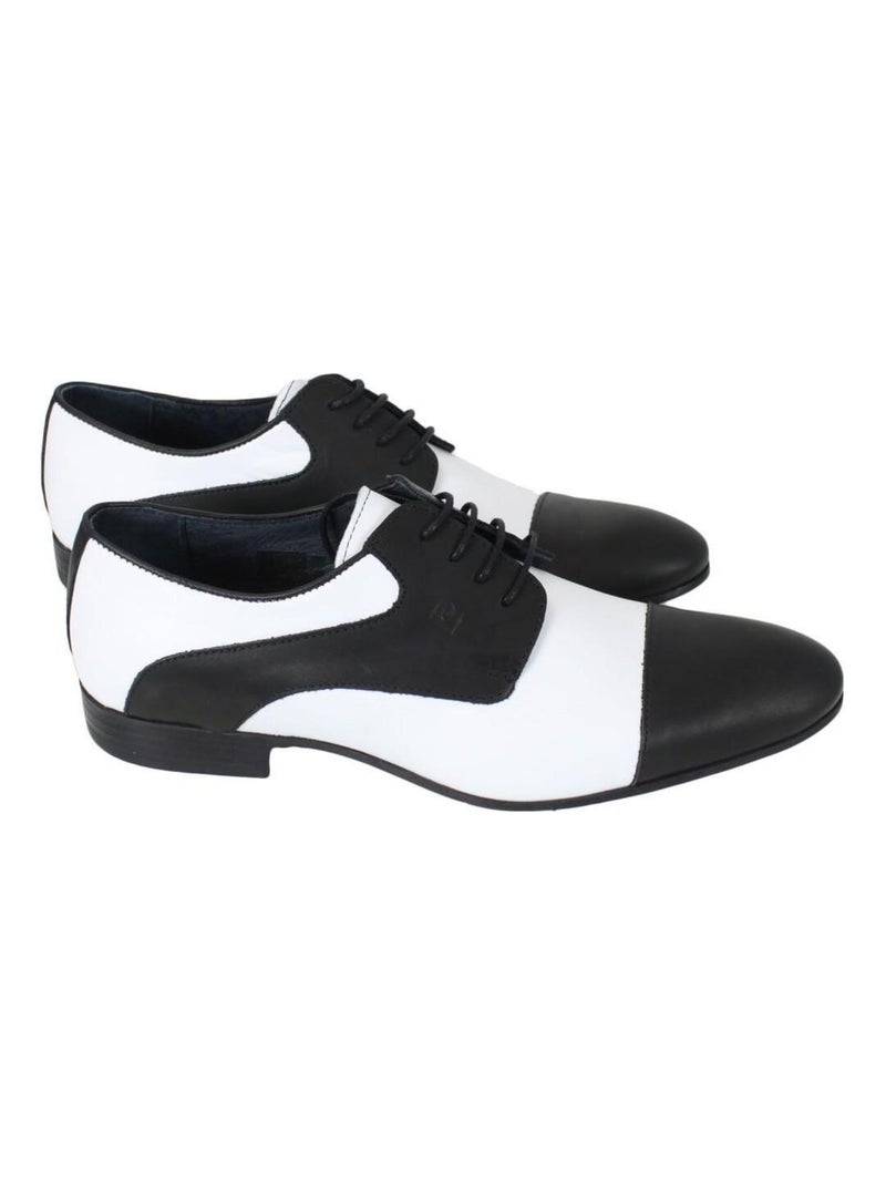 Derbies en cuir Pierre Cardin Noir Noir - Kiabi