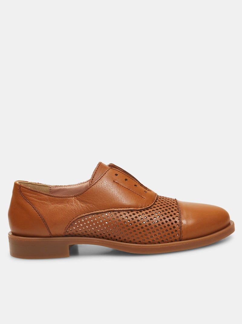 Derbies en cuir sans lacets BATA Bronze - Kiabi
