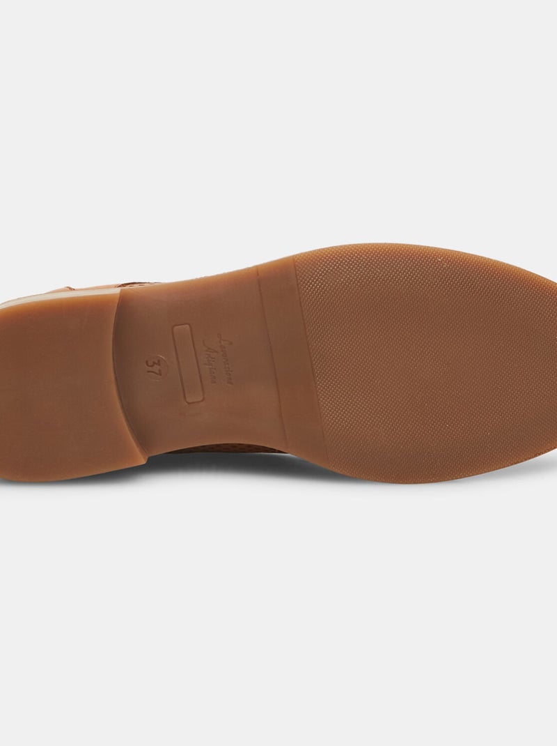Derbies en cuir sans lacets BATA Bronze - Kiabi