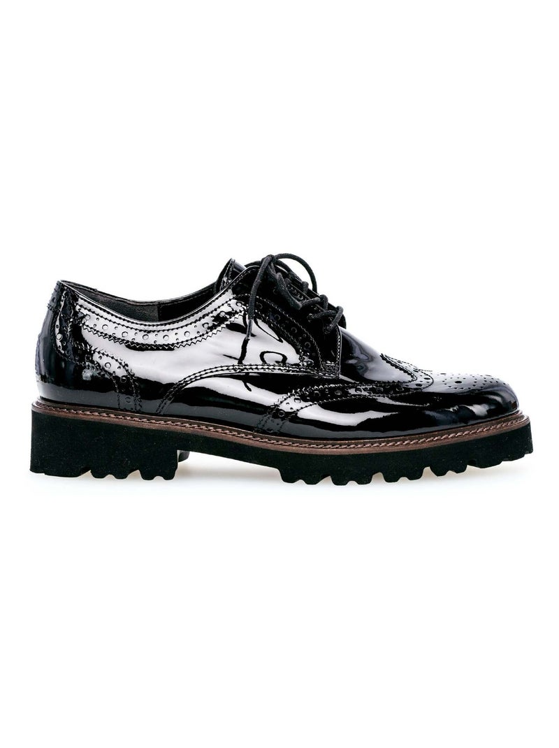 Derbies  en cuir vernis Gabor Noir Noir - Kiabi