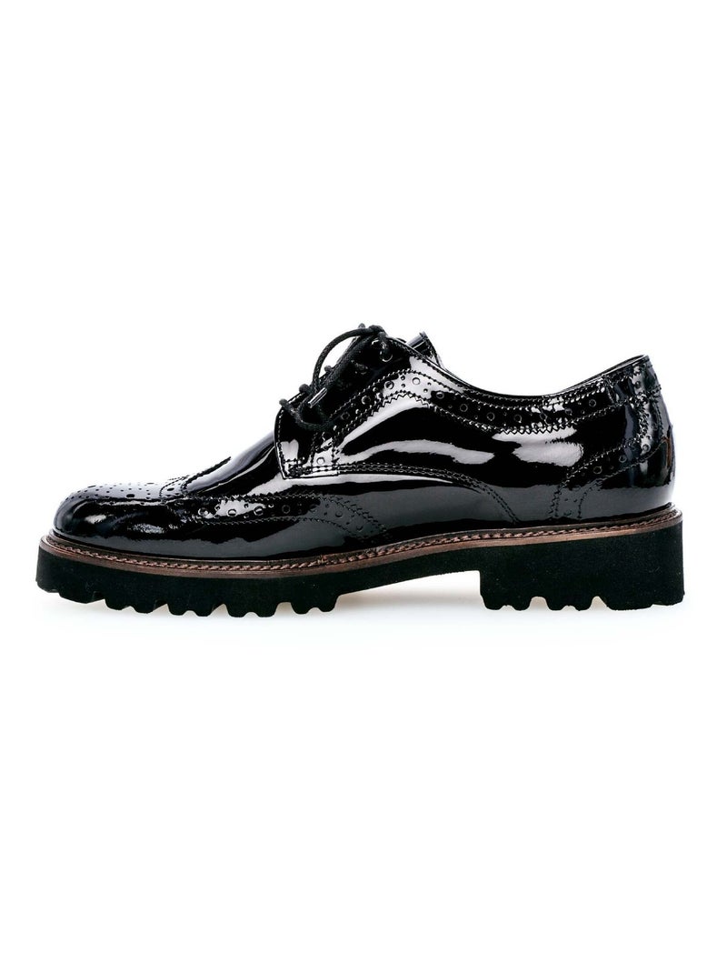 Derbies  en cuir vernis Gabor Noir Noir - Kiabi