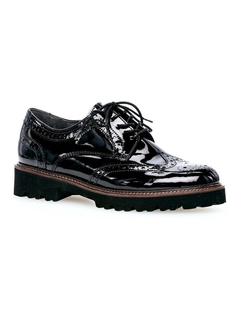 Derbies  en cuir vernis Gabor Noir Noir - Kiabi