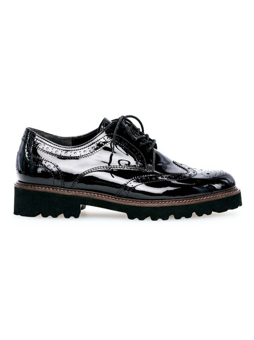 Derbies  en cuir vernis - Kiabi