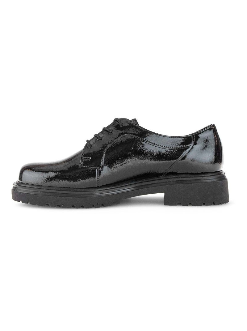 Derbies  en cuir vernis Noir Noir - Kiabi