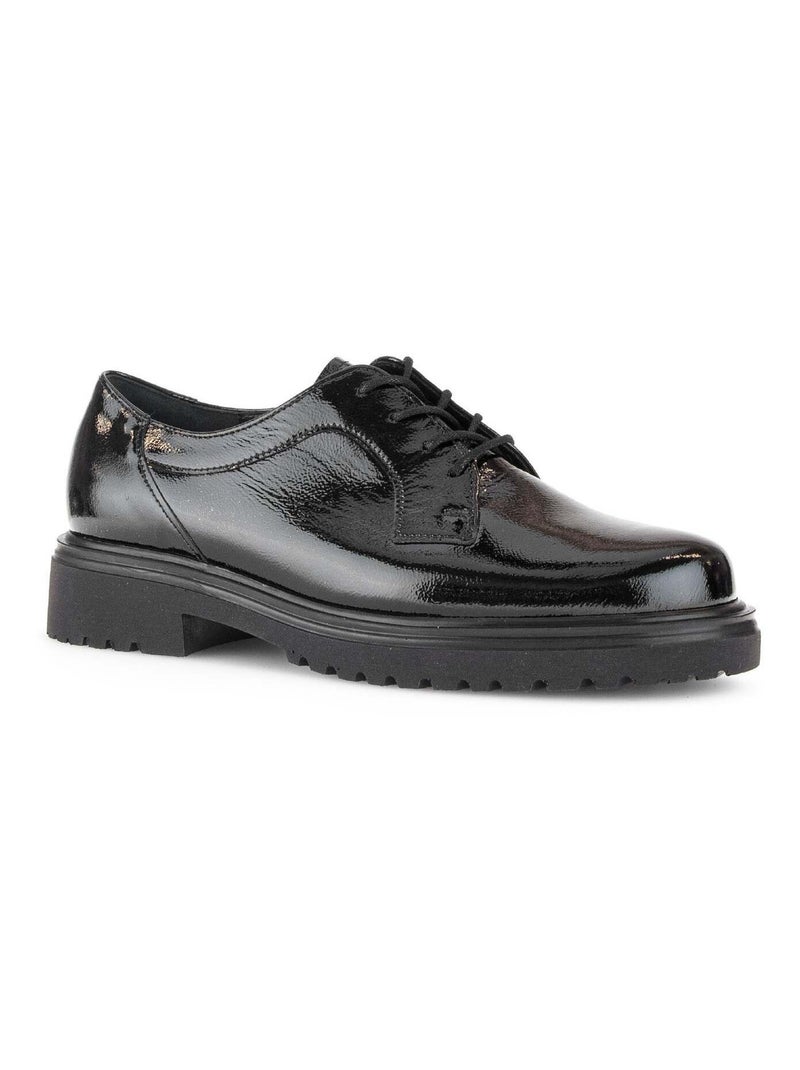 Derbies  en cuir vernis Noir Noir - Kiabi