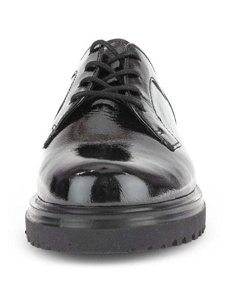 Derbies  en cuir vernis Noir Noir - Kiabi