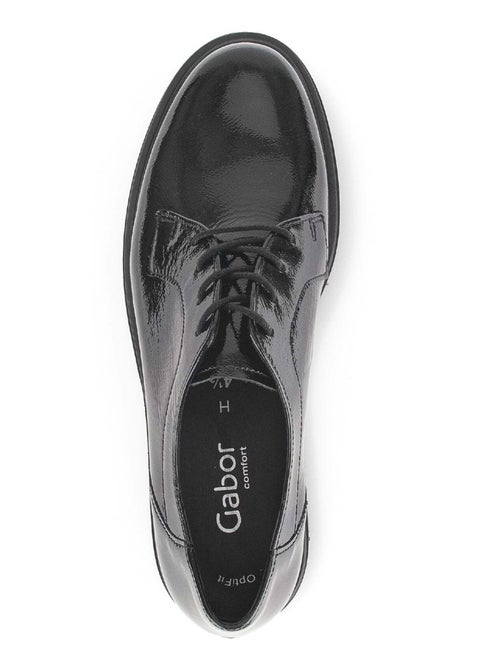 Derbies  en cuir vernis - Kiabi
