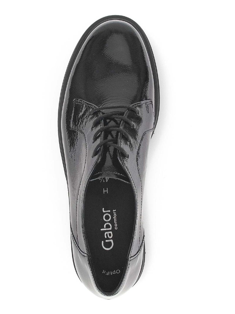 Derbies  en cuir vernis Noir Noir - Kiabi