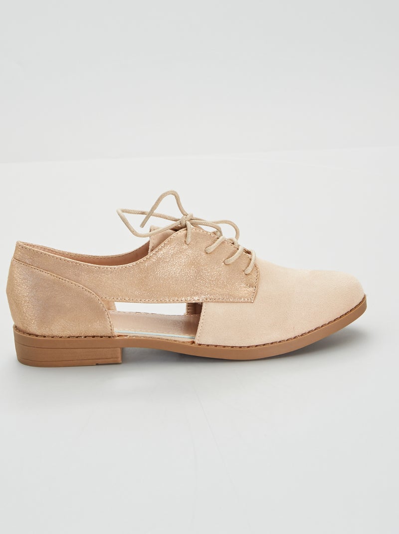 Derbies en suédine Beige - Kiabi