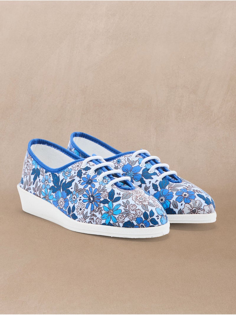 Derbies en toile intérieur souples - PEDICONFORT Bleu Multicolore - Kiabi