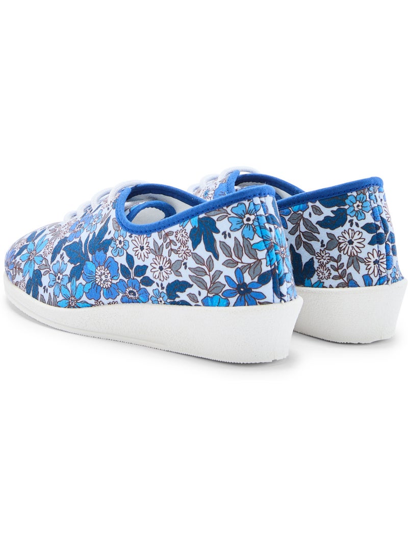 Derbies en toile intérieur souples - PEDICONFORT Bleu Multicolore - Kiabi