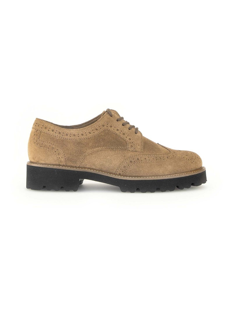 Derbies  en velours Gabor Marron - Kiabi