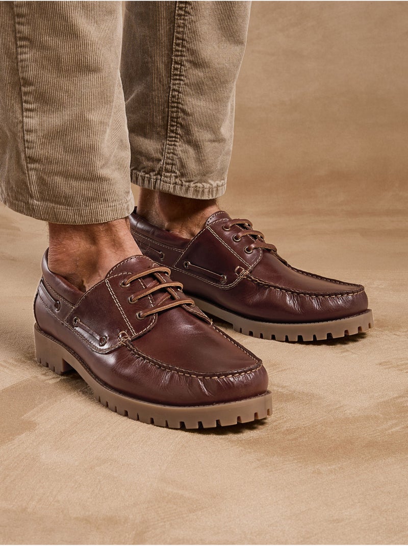 Derbies esprit bateau homme - PEDICONFORT Marron - Kiabi