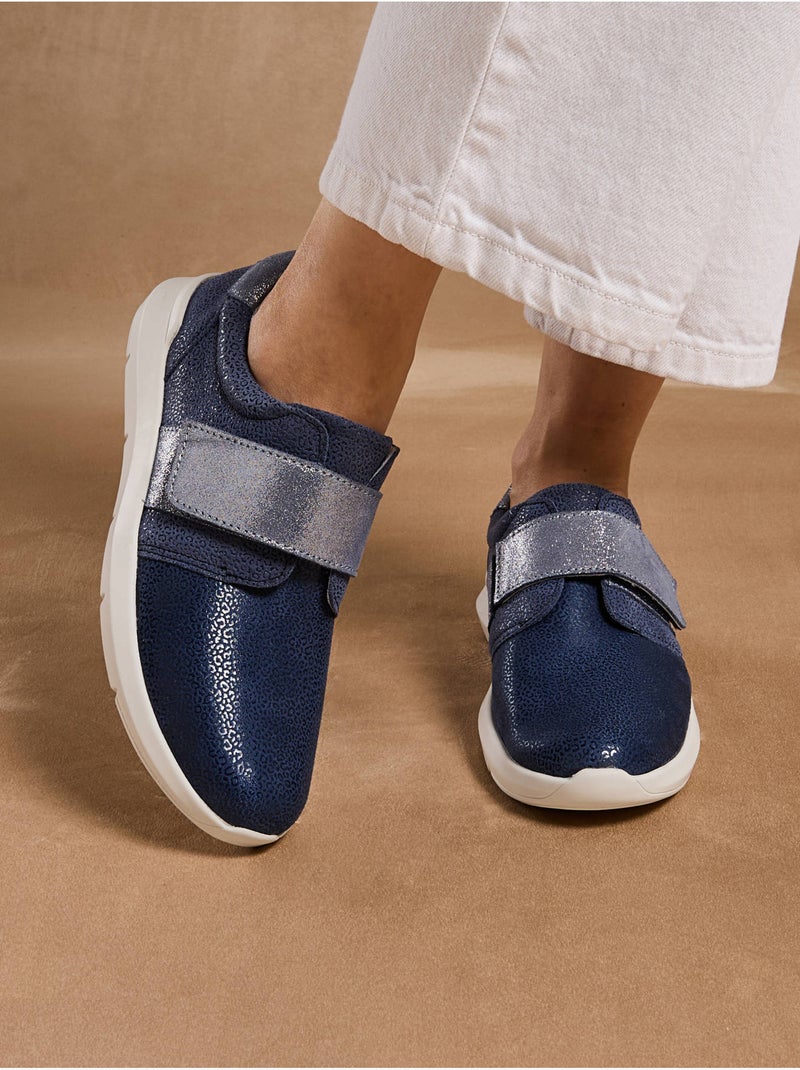 Derbies femme à scratch - PEDICONFORT Bleu - Kiabi