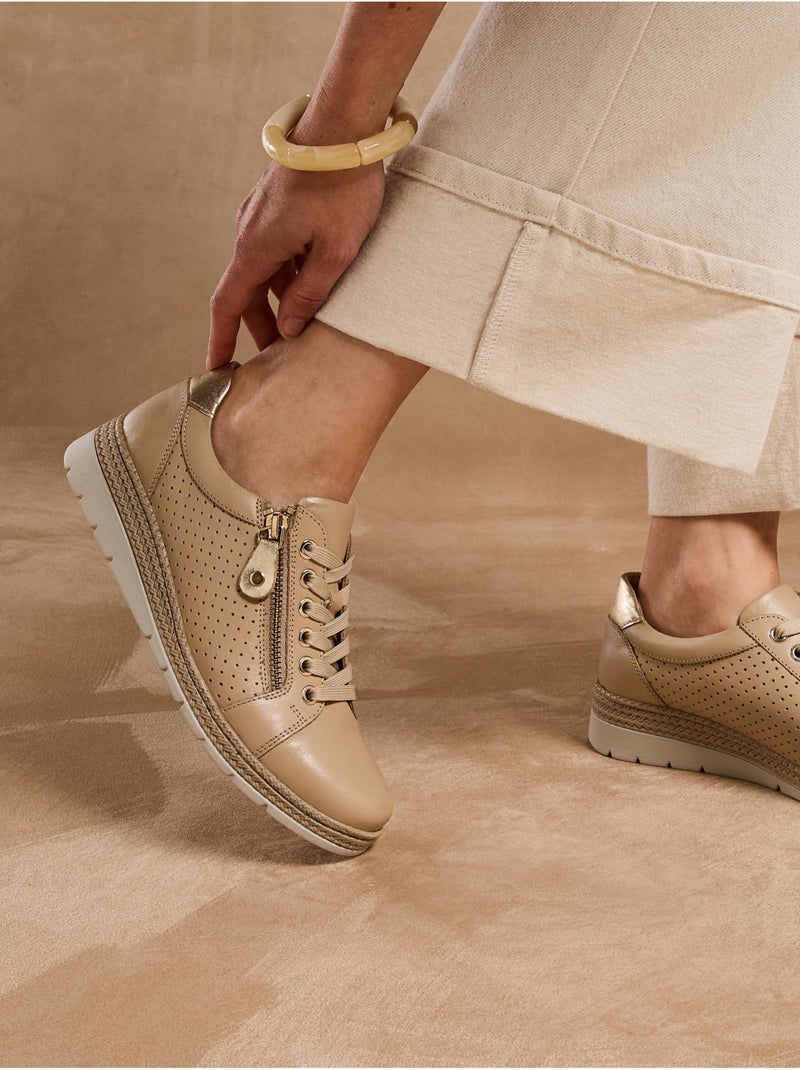 Derbies femme cuir semelle amovible - PEDICONFORT Beige - Kiabi