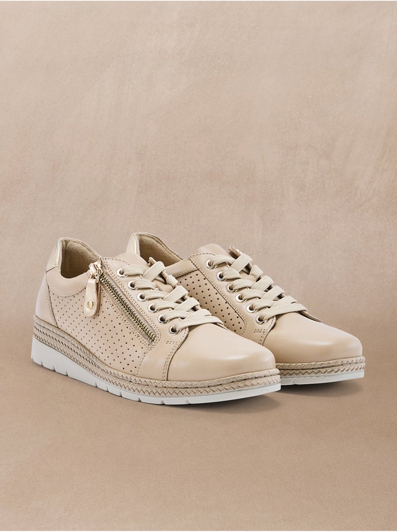Derbies femme cuir semelle amovible - PEDICONFORT Beige - Kiabi