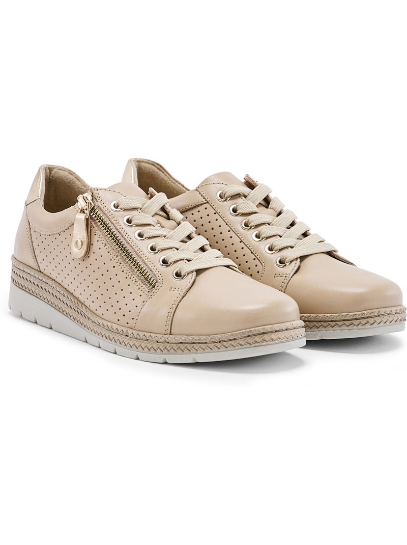 Derbies femme cuir semelle amovible - PEDICONFORT Beige - Kiabi