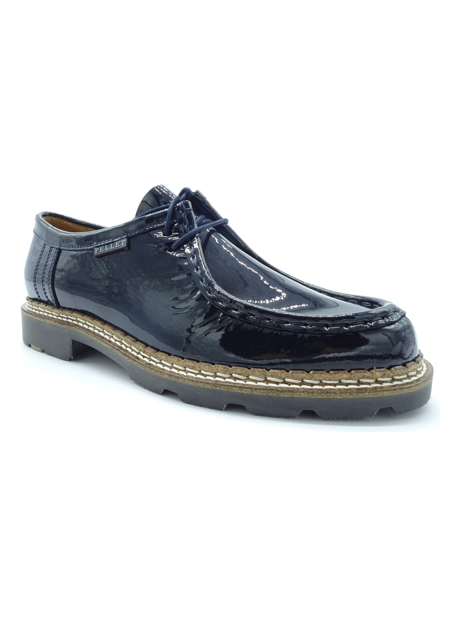 Derbies Pour Femme En Cuir Bleu - Pointure 37 - Style Plat Et Chic - Jamais Portées Avec Emballage