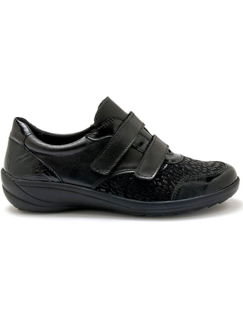 Derbies grand confort à scratchs - PEDICONFORT Noir Noir - Kiabi