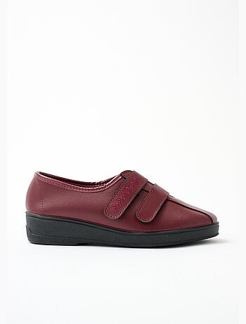 Derbies grande largeur scratchées cuir brodées - Afibel