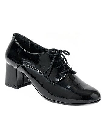 Derbies lacées à talons largeur confort cuir vernis - Afibel