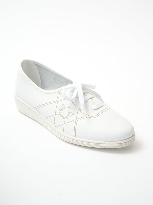 Derbies lacées largeur confort cuir - Afibel - Kiabi