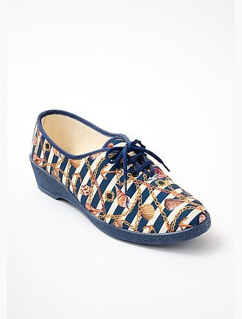 Derbies lacées toile compensées - Afibel