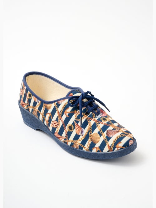 Derbies lacées toile compensées - Afibel - Kiabi