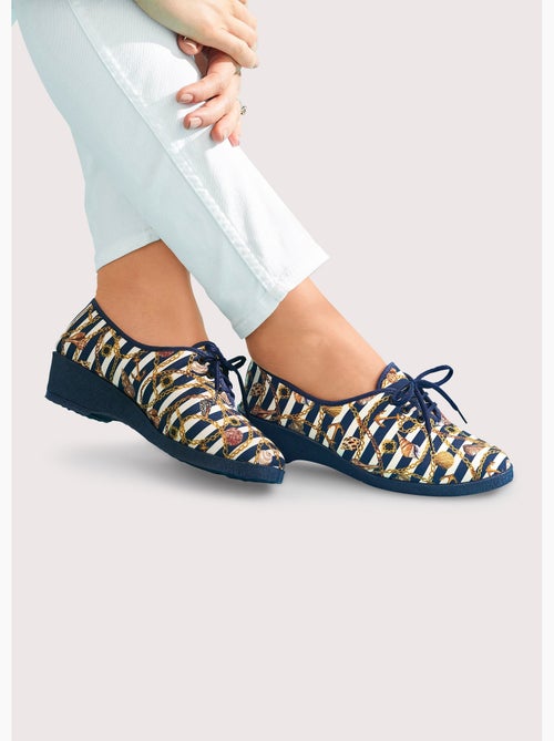 Derbies lacées toile compensées - Afibel - Kiabi