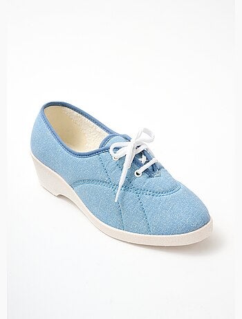 Derbies lacées toile compensées - Afibel