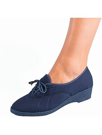 Derbies lacées toile compensées - Afibel