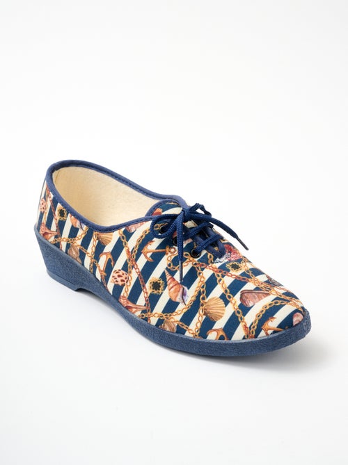 Derbies lacées toile compensées - Afibel - Kiabi
