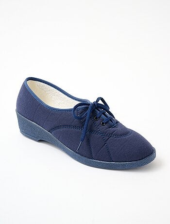 Derbies lacées toile compensées