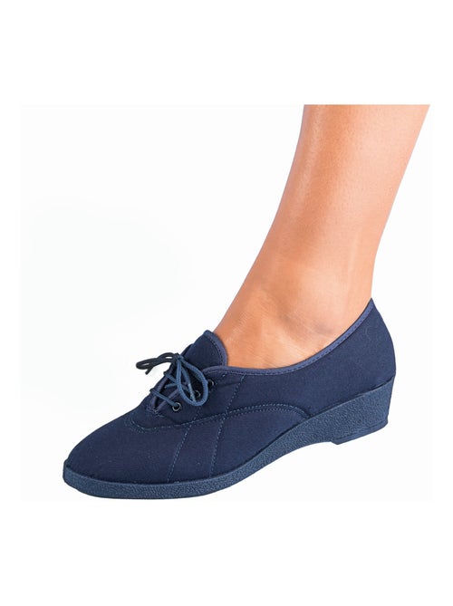 Derbies lacées toile compensées - Kiabi