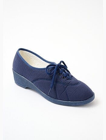 Derbies lacées toile compensées