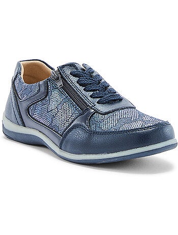 Derbies lacets et zip femme