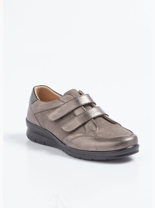 Derbies largeur confort scratchées bi-matière - Afibel - Kiabi