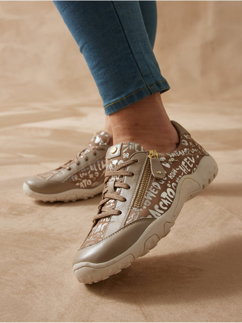 Derbies motifs brillants tout cuir - PEDICONFORT Beige - Kiabi